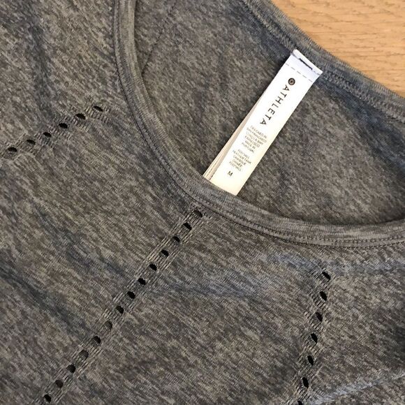 Athleta Women’s Gray Tank Top Split Back with Detail - Picture 3 of 3